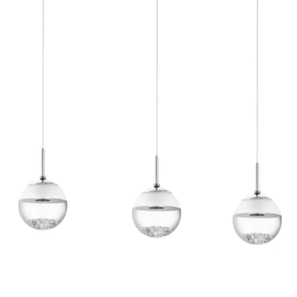 The Lighting Club Pendant Montefio Steel and Glass Pendant Trio Light | Single Light