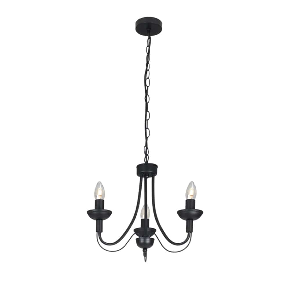 The Lighting Club Chandelier Elena Metal Chandelier Medium Black | Fossil