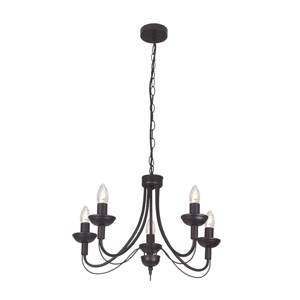 The Lighting Club Chandelier Elena Metal Chandelier Large Black | Fossil