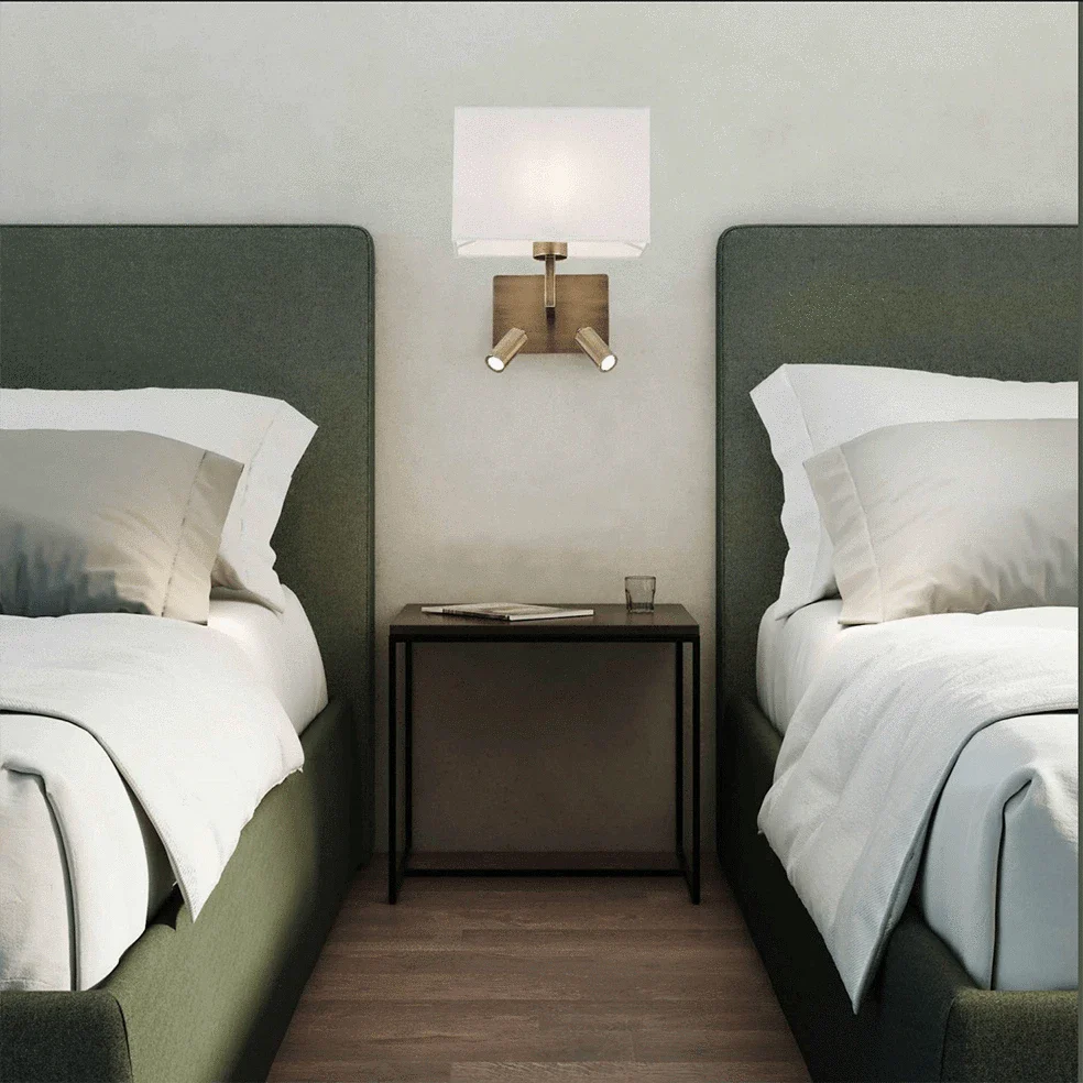 The Lighting Club Wall light Duo Wall Light with 2 Reading Lights | Black, Satin or Antique