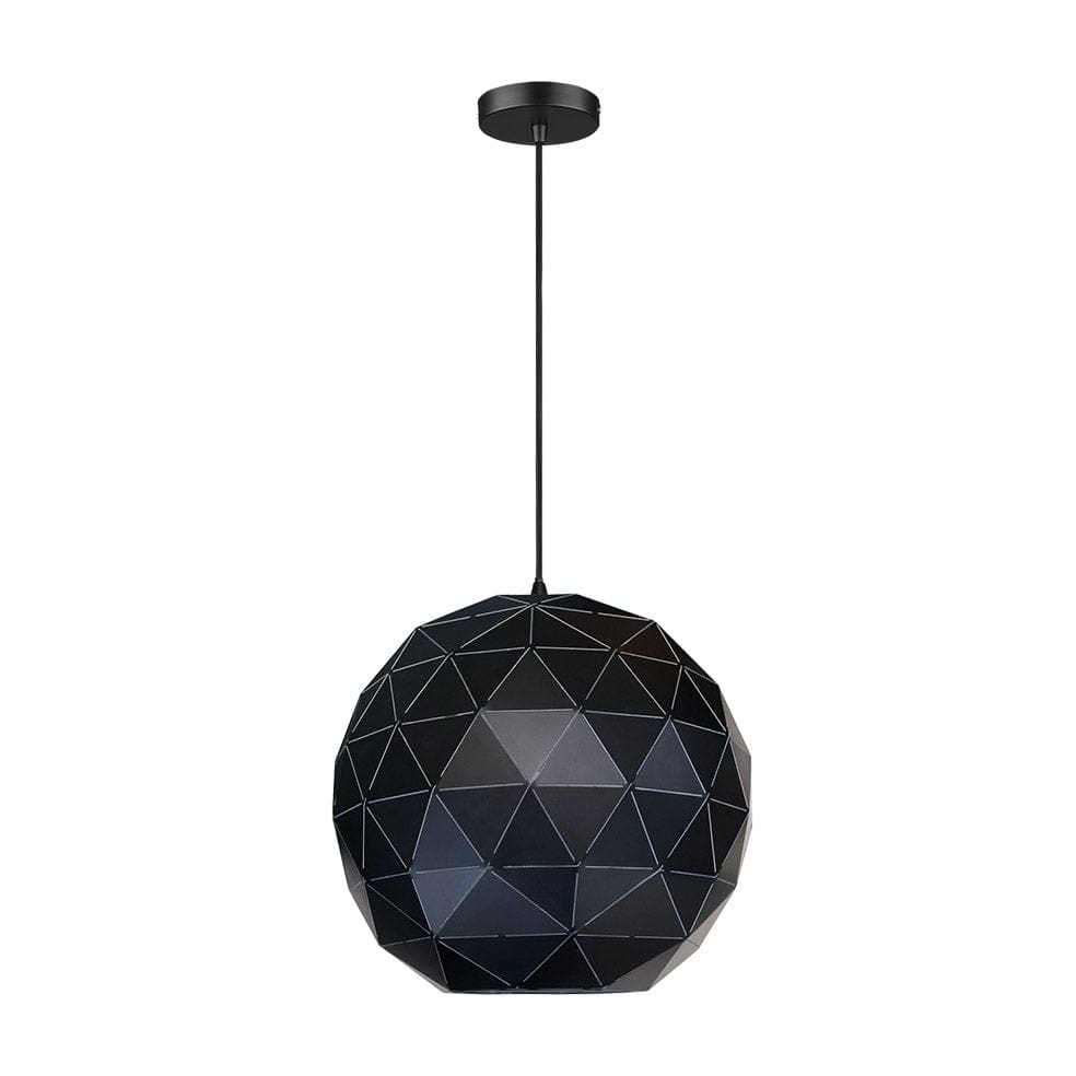 The Lighting Club Pendant Lights Laser Cut Metal Ball Pendant Light Black | 3 Sizes