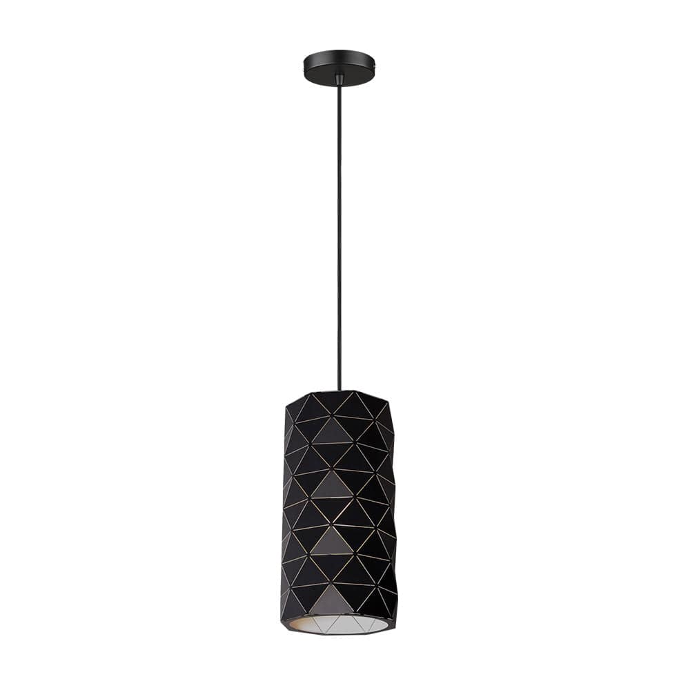 The Lighting Club Pendant Lights Laser Cut Cylinder Metal Pendant Light Black | White