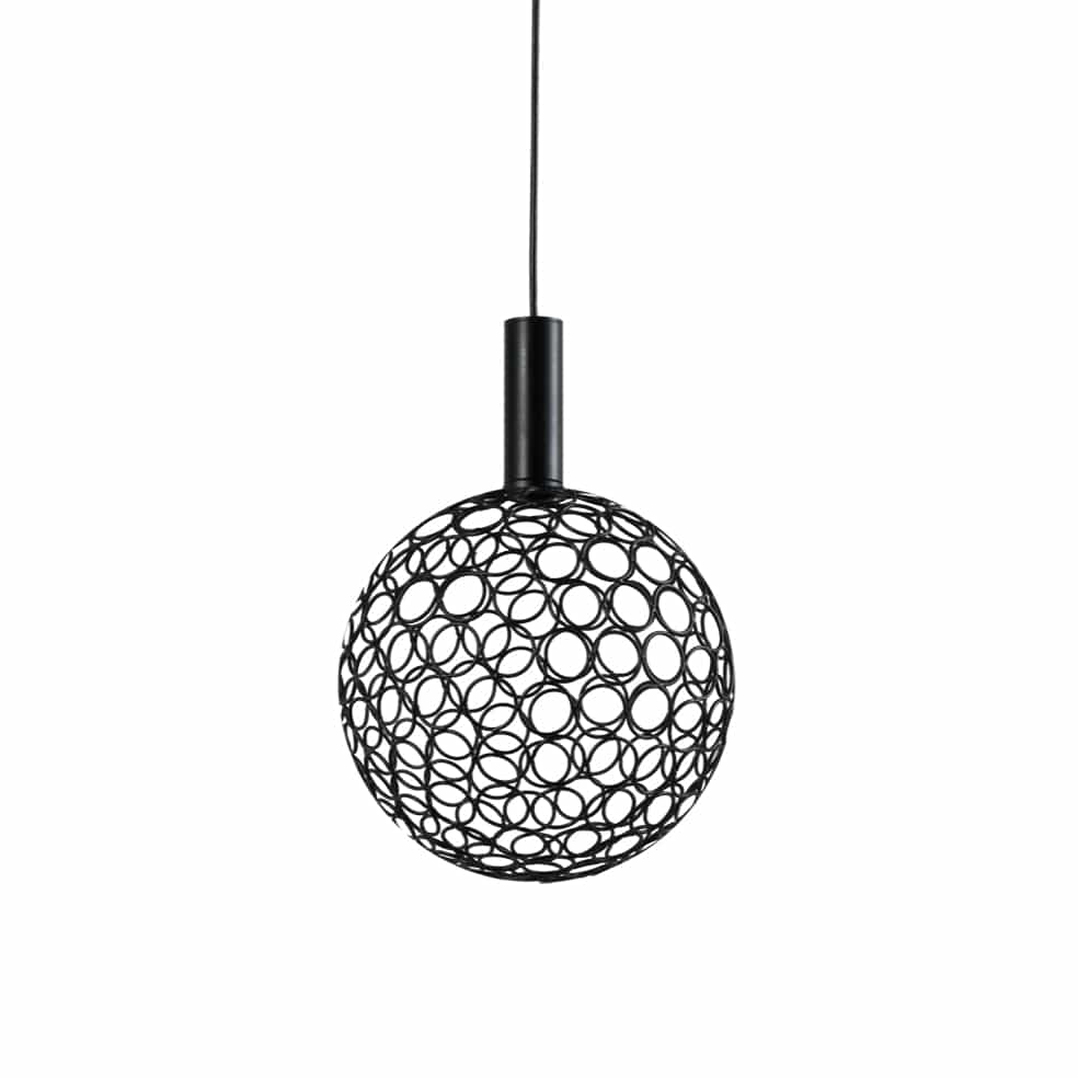 The Lighting Club pendant light Medium / Black Glowtide Orb Metal LED Pendant in Large | Medium | Small