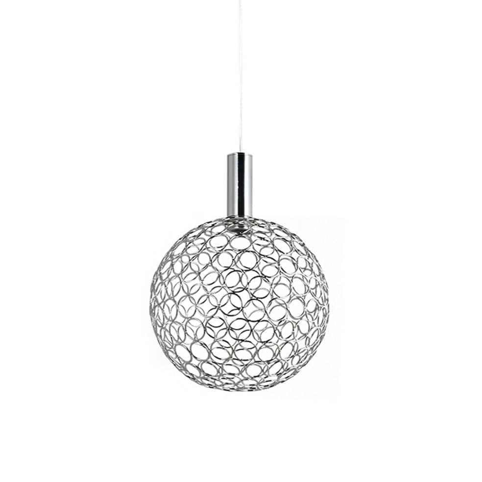 The Lighting Club pendant light Medium / Chrome Glowtide Orb Metal LED Pendant in Large | Medium | Small