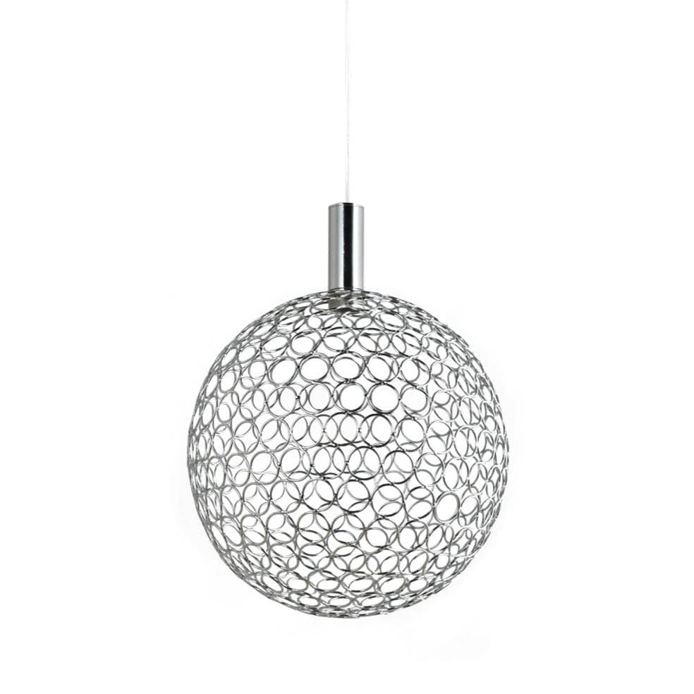 The Lighting Club pendant light Large / Chrome Glowtide Orb Metal LED Pendant in Large | Medium | Small