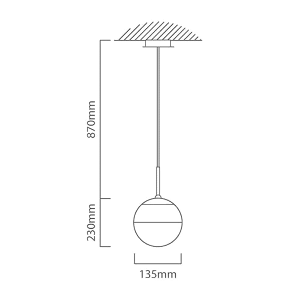 The Lighting Club Pendant Montefio Steel and Glass Pendant Trio Light | Single Light