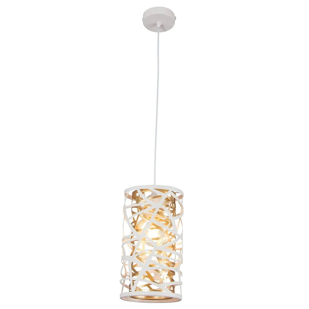 The Lighting Club pendant light Eluvian White and Gold Pendant Light - Small | Large