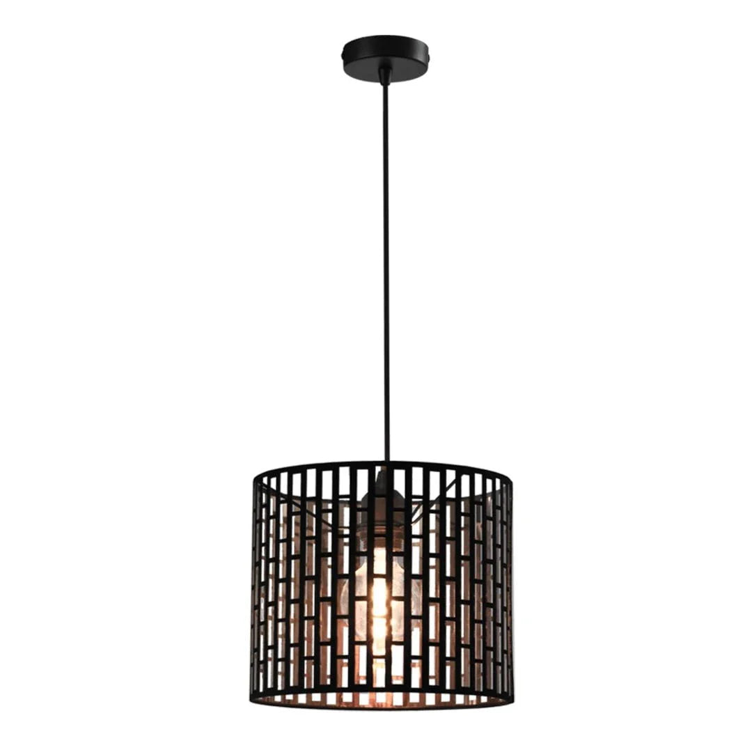 The Lighting Club pendant light Warhol Black and Gold Cage Pendant Light - Small | Large