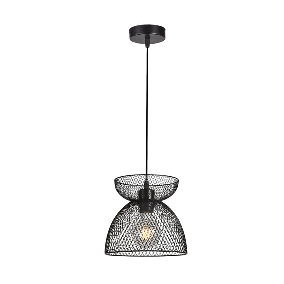 The Lighting Club Pendant Lights Lorena Metal Mesh Pendant Light Black | Gold