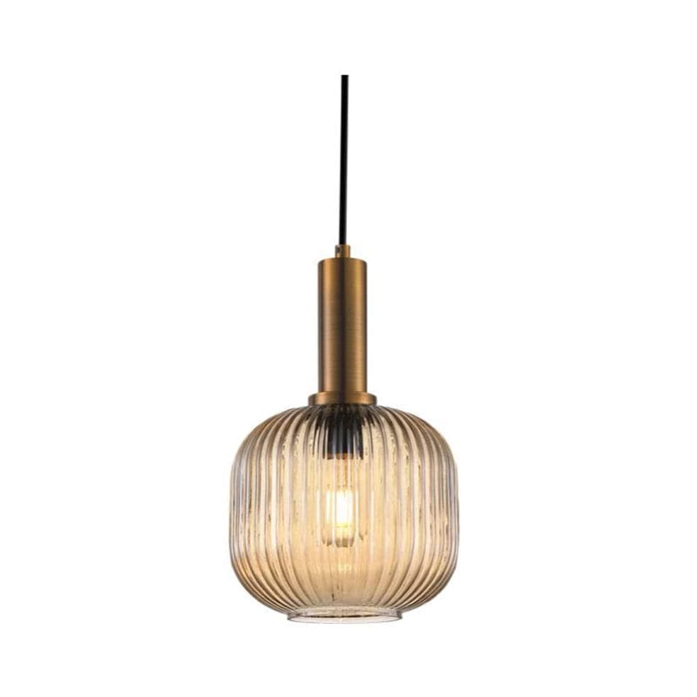 The Lighting Club Pendant Amber Jackie Cut Glass Pendant Light Black | Amber | Clear A-KLCH-9005/AB