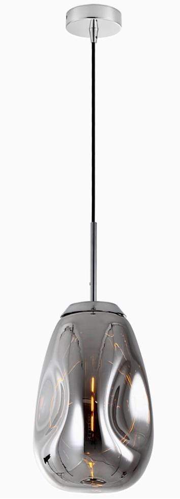 The Lighting Club Chrome Dimple Pendant Tall