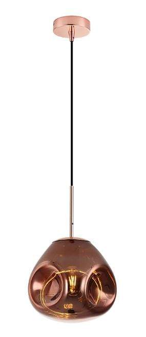 The Lighting Club Copper Dimple Pendant Round