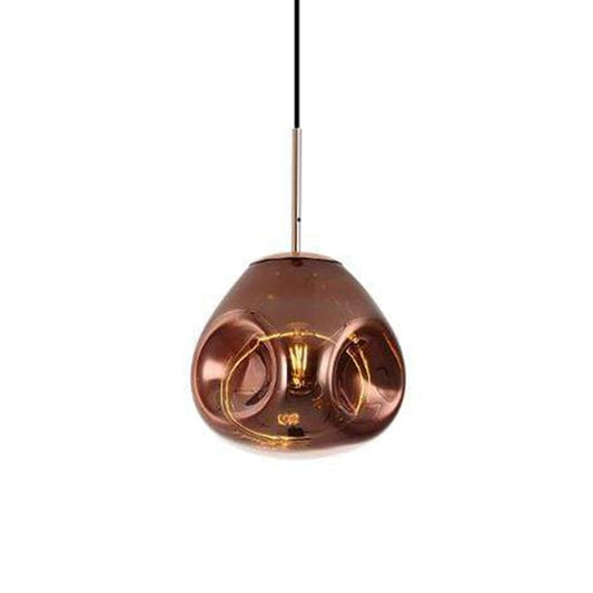 The Lighting Club Copper Morpheus Pendant Light Round Glass A-KLCH-904/CO
