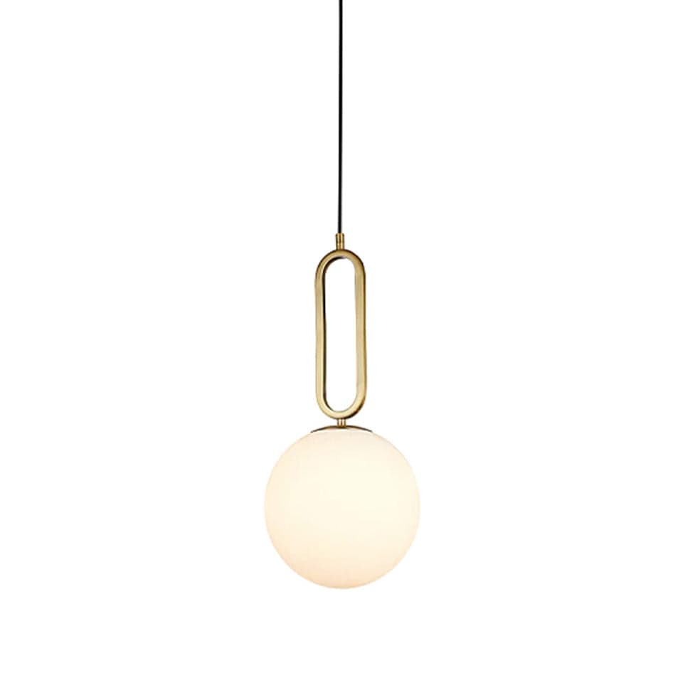 The Lighting Club Pendant Small Croquet Pendant Light Gold with Opal Glass A-KLCH-913-20