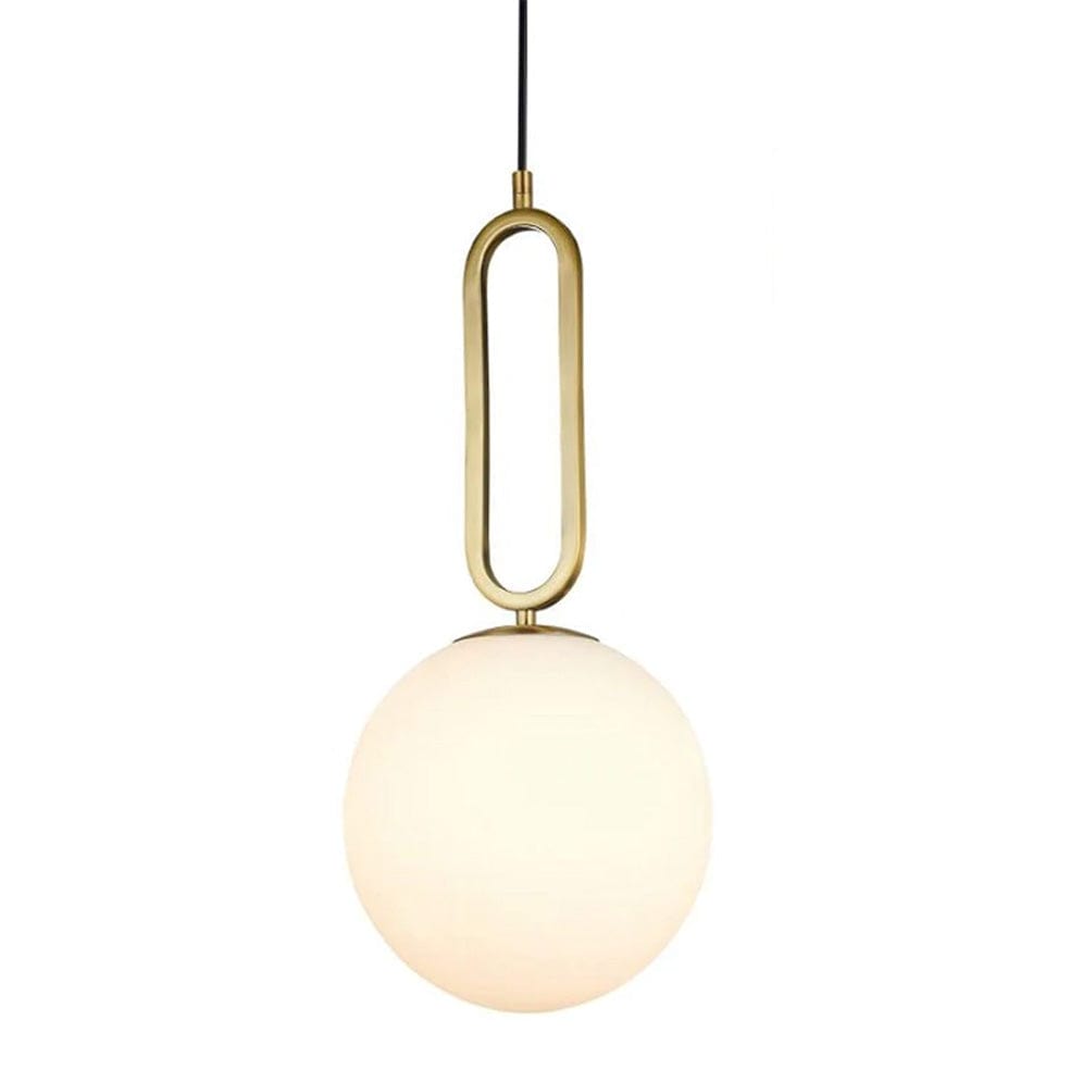 The Lighting Club Pendant Large Croquet Pendant Light Gold with Opal Glass A-KLCH-913-30