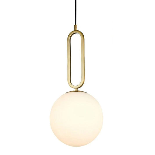 The Lighting Club Pendant Large Croquet Pendant Light Gold with Opal Glass A-KLCH-913-30