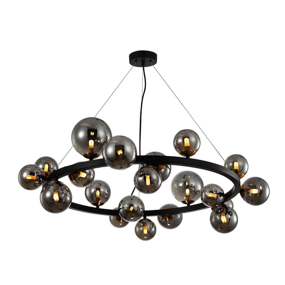 The Lighting Club Round Constellation Pendant 20 Light Black Metal and Glass A-KLCH-9225/20 633710851381