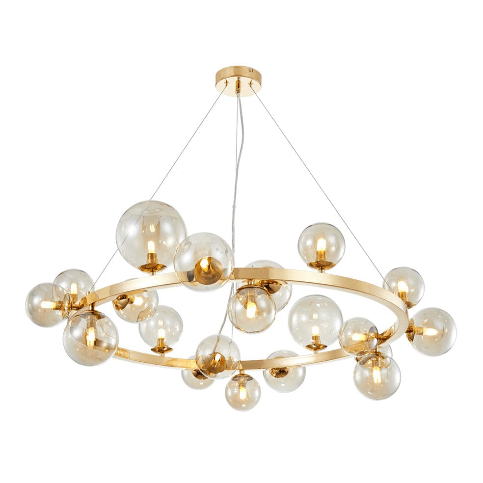 The Lighting Club Bubble Pendant Chandelier 20 Light Gold A-KLCH-9226/20 633710851374