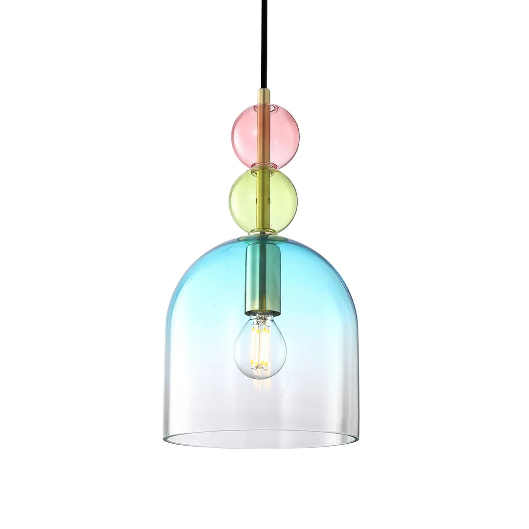 The Lighting Club pendant light Rainbow Glass Pendant Light - Blue Shadow A-KLCH-9281/1A