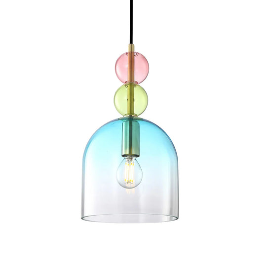 The Lighting Club pendant light Rainbow Glass Pendant Light - Blue Shadow A-KLCH-9281/1A