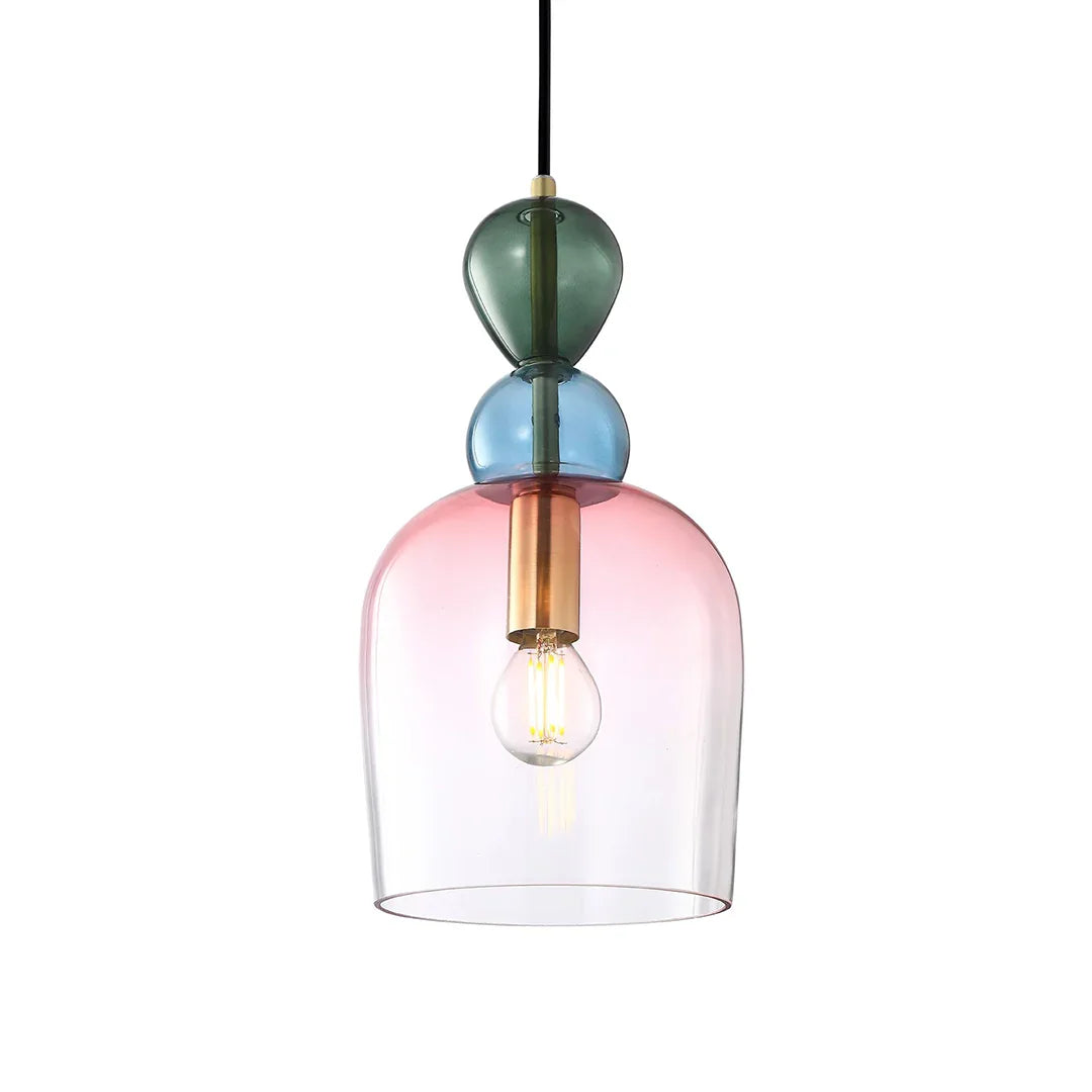 The Lighting Club pendant light Rainbow Glass Pendant Light - Pink Shadow A-KLCH-9281/1B