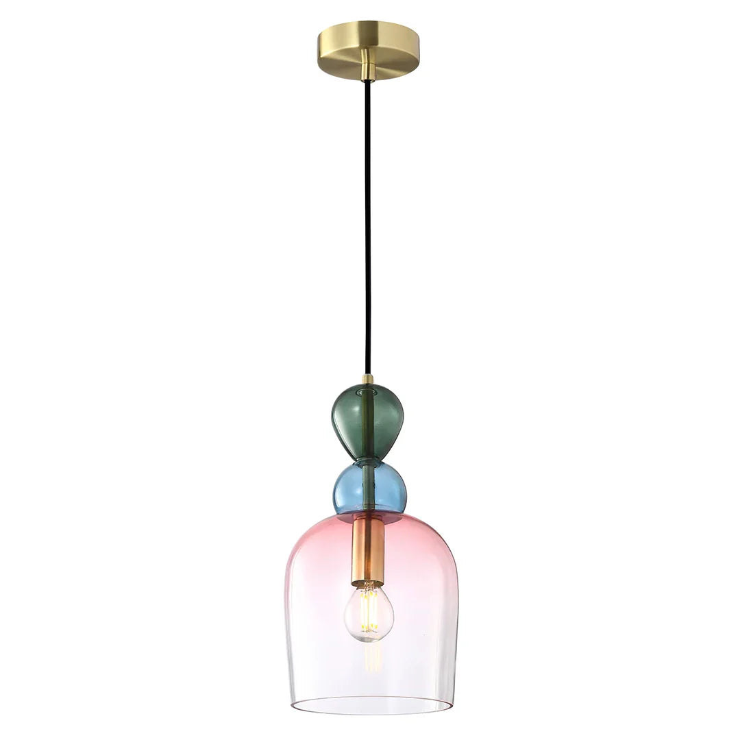 The Lighting Club pendant light Rainbow Glass Pendant Light - Pink Shadow A-KLCH-9281/1B