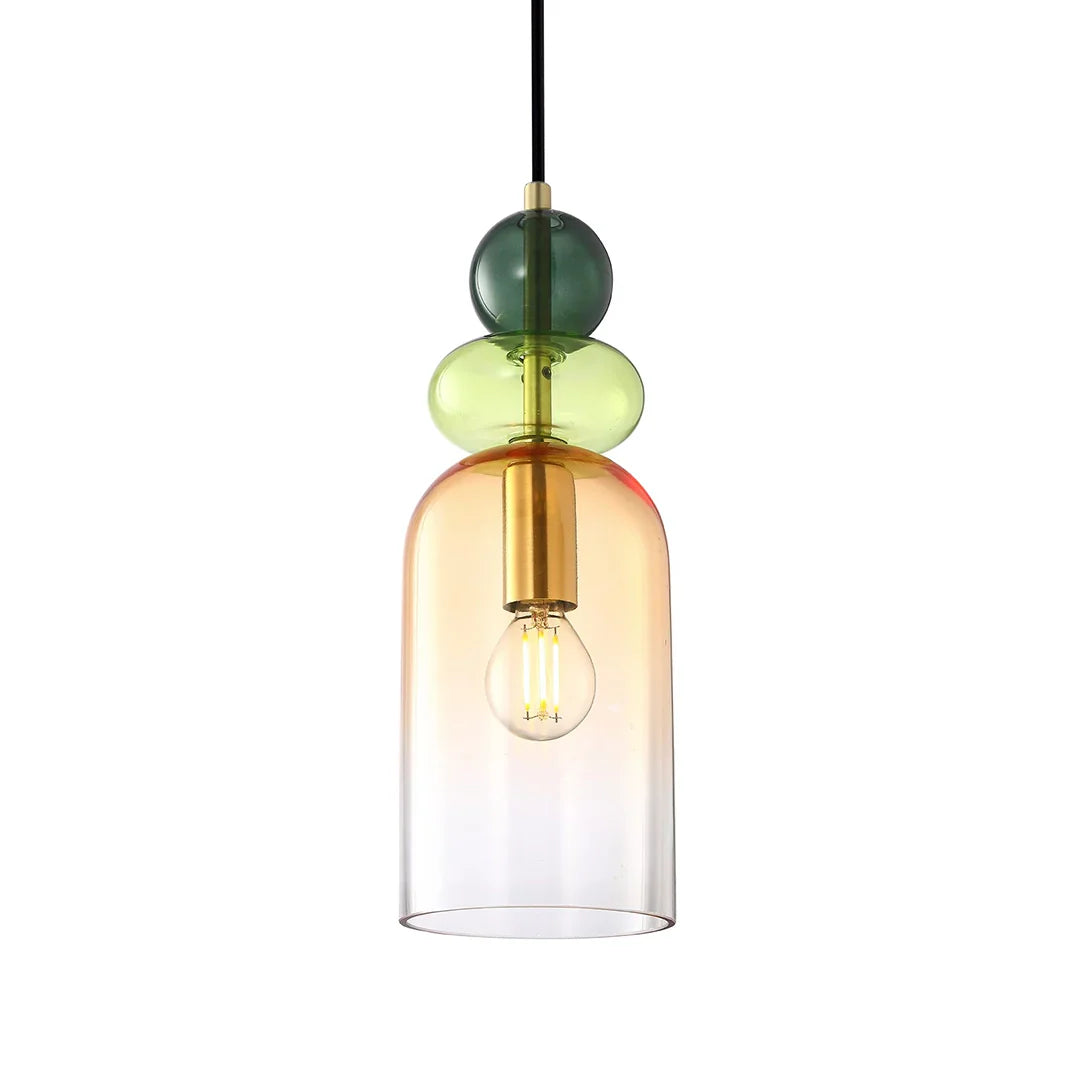 The Lighting Club pendant light Rainbow Glass Pendant Light - Orange Shadow A-KLCH-9281/1C