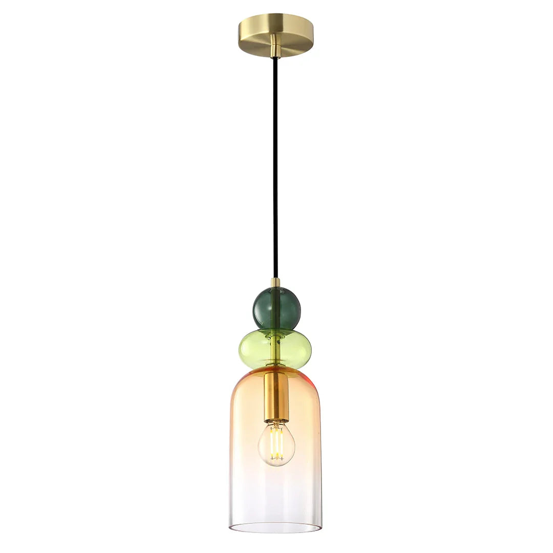 The Lighting Club pendant light Rainbow Glass Pendant Light - Orange Shadow A-KLCH-9281/1C