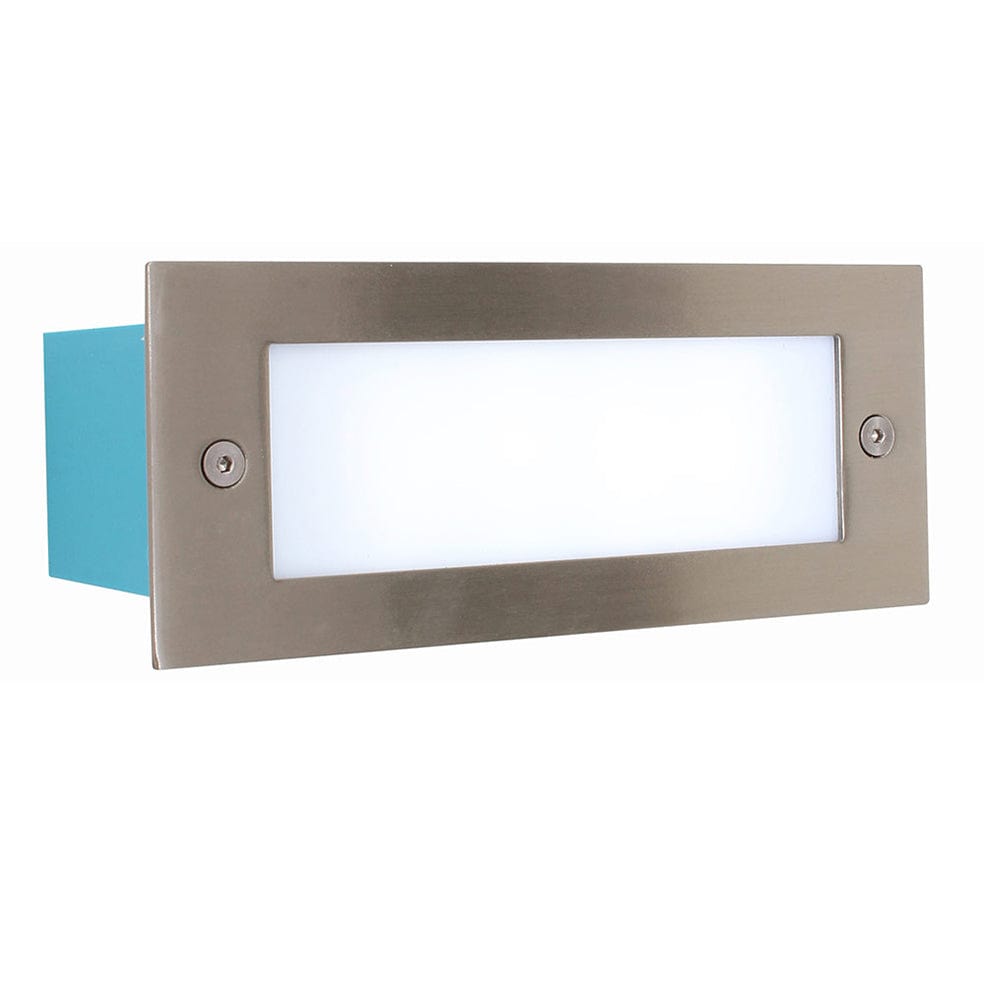 The Lighting Club Plain Satin Chrome Brick Wall Light - Plain or Grid B164SC 6007328315469