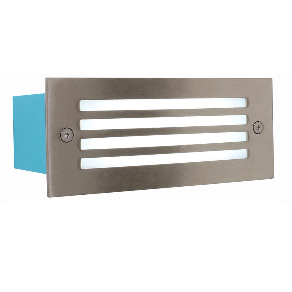 The Lighting Club Grid Satin Chrome Brick Wall Light - Plain or Grid B165SC 6007328315476