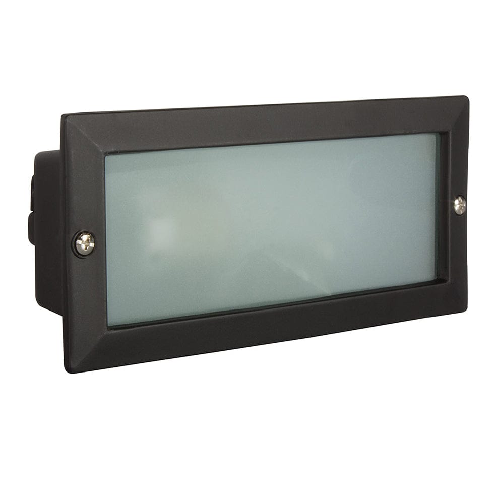 The Lighting Club Black Plain Brick Light - Frosted Glass Lens, No Grid B39B 6007328007258