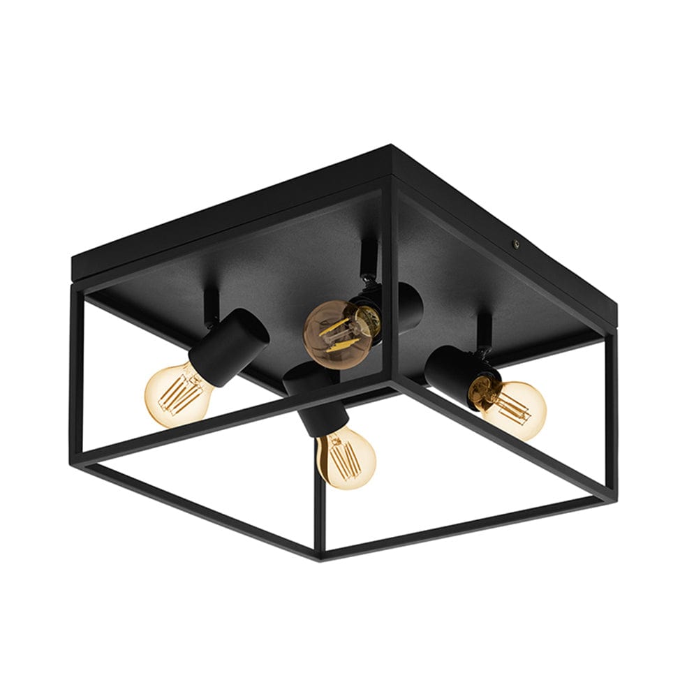 The Lighting Club Ceiling Light Silentina Steel Ceiling Light Black | Four Lights C691 9002759983345