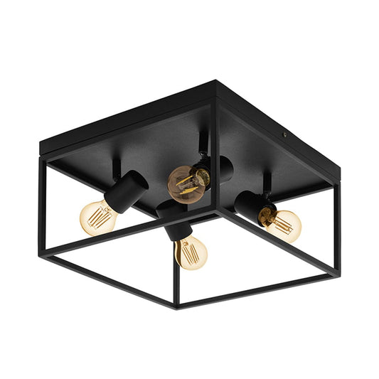 The Lighting Club Ceiling Light Silentina Steel Ceiling Light Black | Four Lights C691 9002759983345