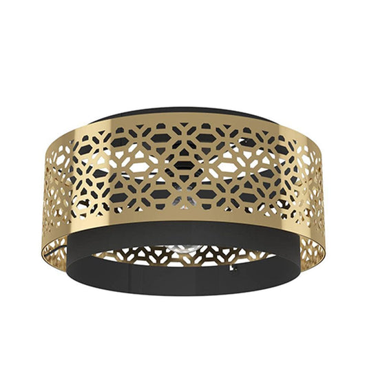 The Lighting Club Ceiling Light Sandbach Metal Ceiling Light Black and Brass C743 9002759439798