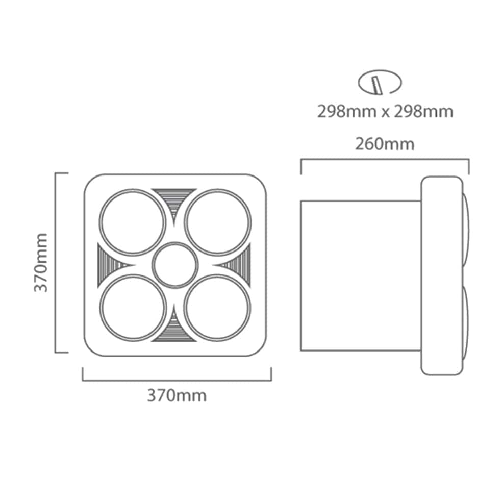 The Lighting Club extractor fan with lights Therma Glow 3-in-1 Bathroom Heater White C86W 6007328016939
