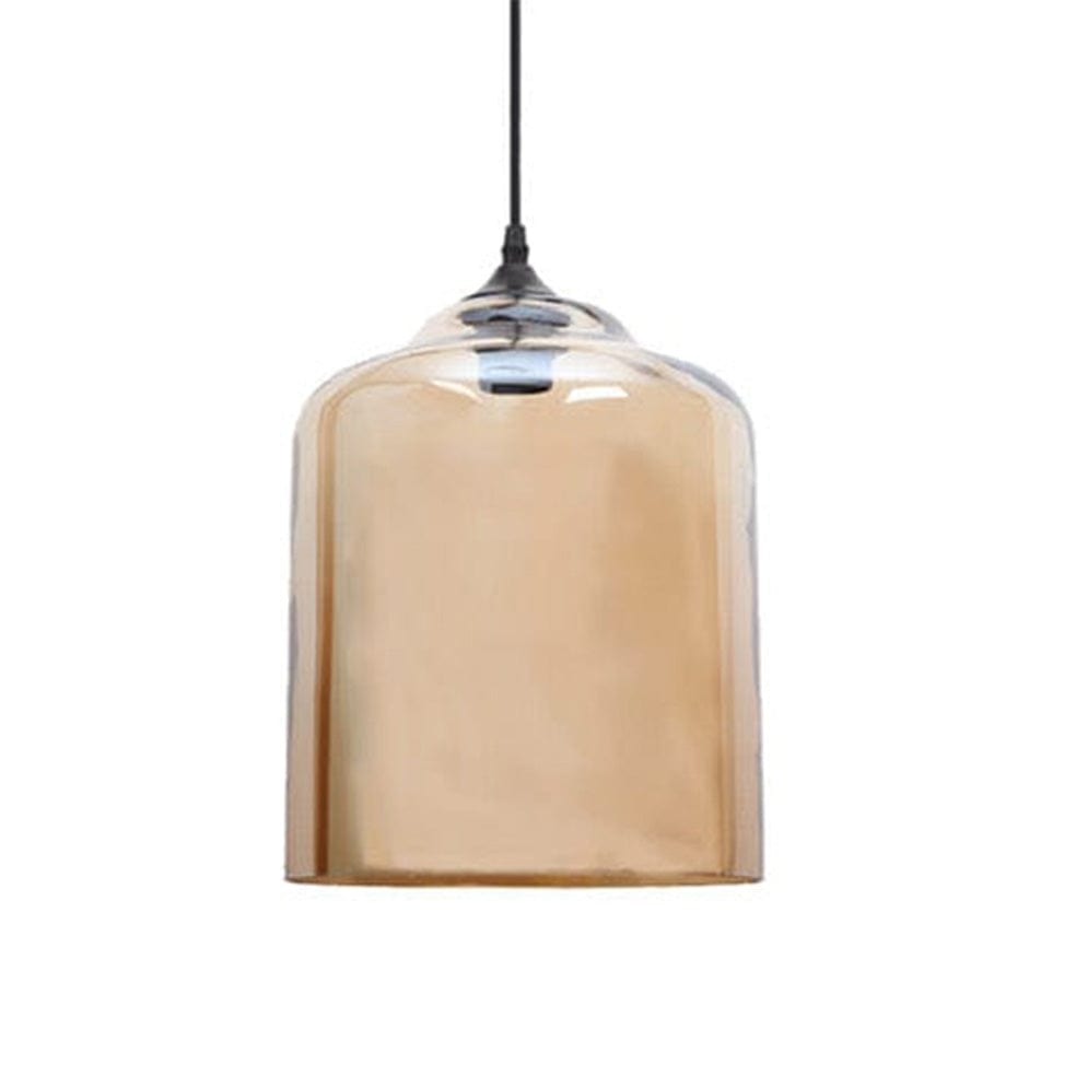 The Lighting Club Pendant Amber & Black Bell Jar Glass Pendant Light | 3 Colours CA-KLCH-001/AB