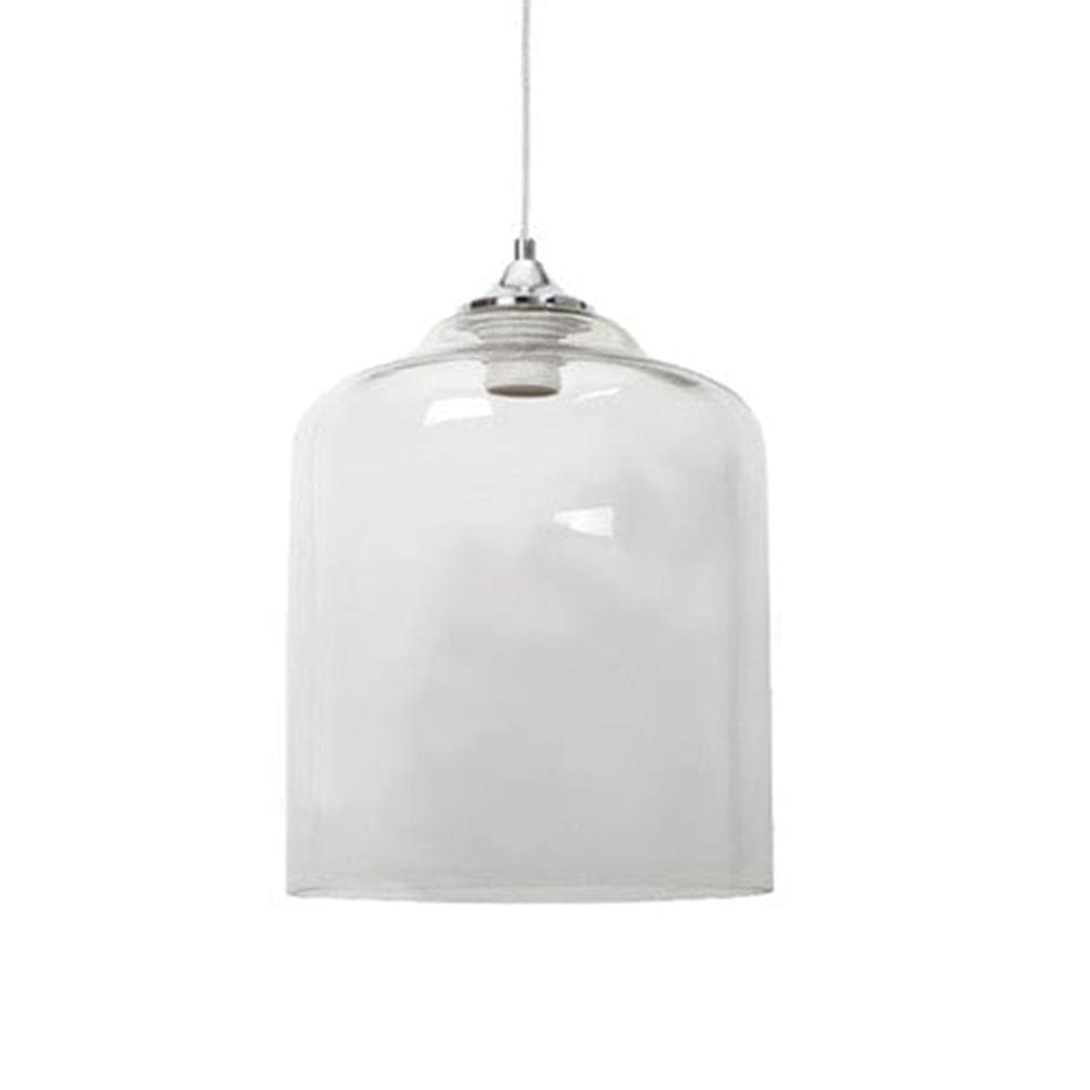 The Lighting Club Pendant Clear & Chrome Bell Jar Glass Pendant Light | 3 Colours CA-KLCH-001/CL