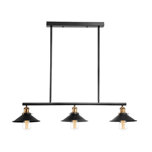 The Lighting Club pendant Rustic Trio Pendant Light Black and Brass CA-KLCH-1125/3