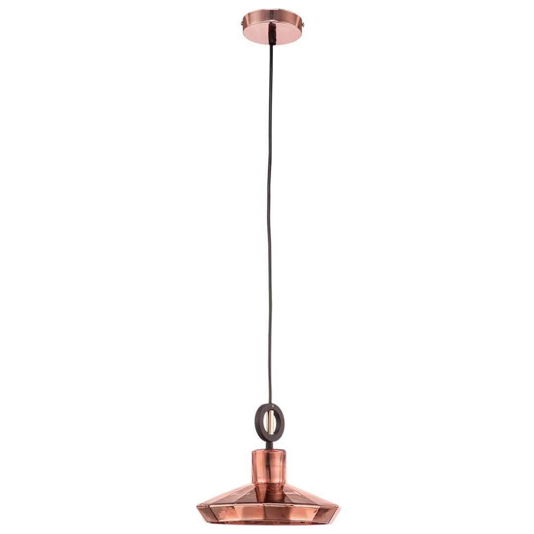 The Lighting Club lighting Copper Diamond Cut Small Pendant