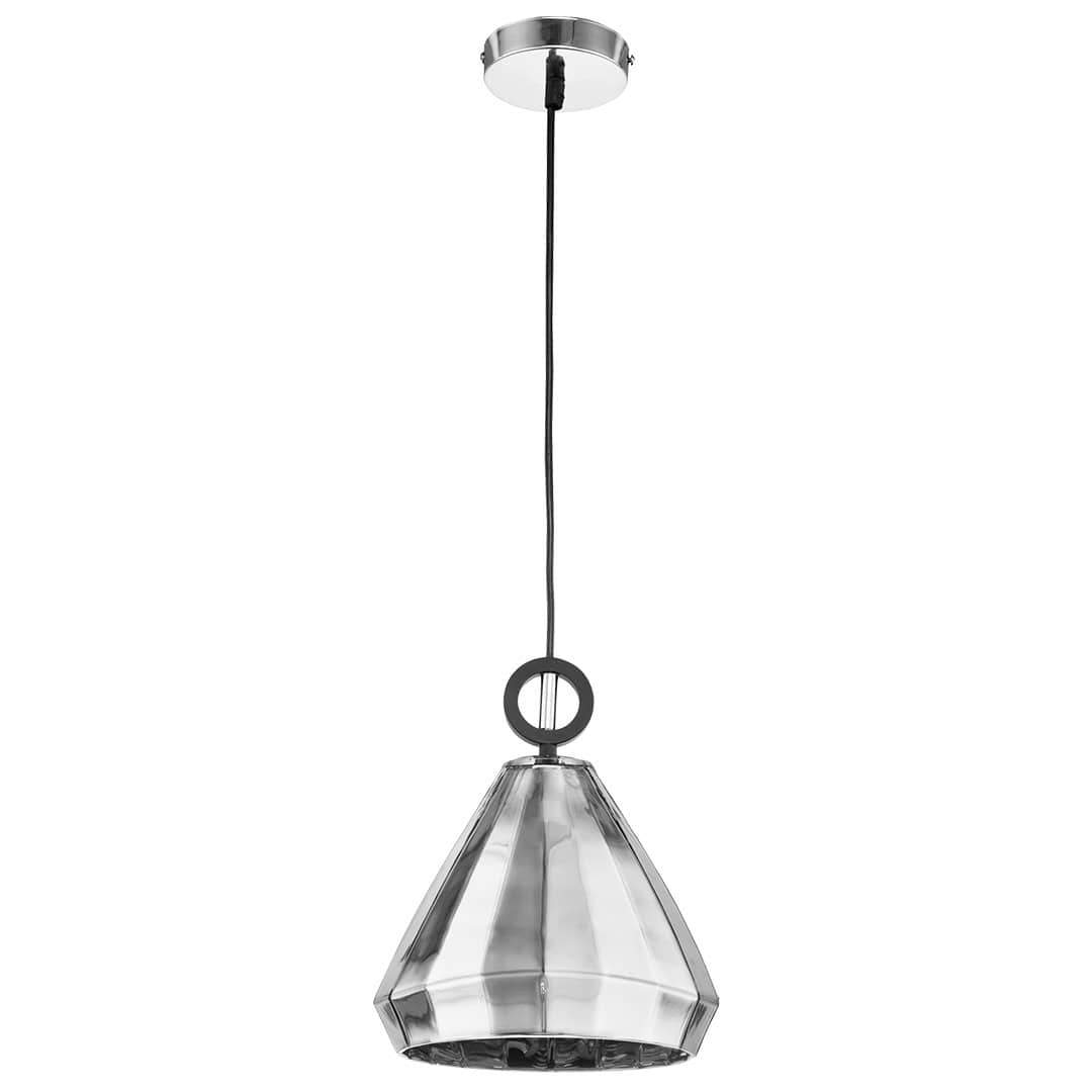 The Lighting Club lighting Chrome Diamond Cut Medium Pendant