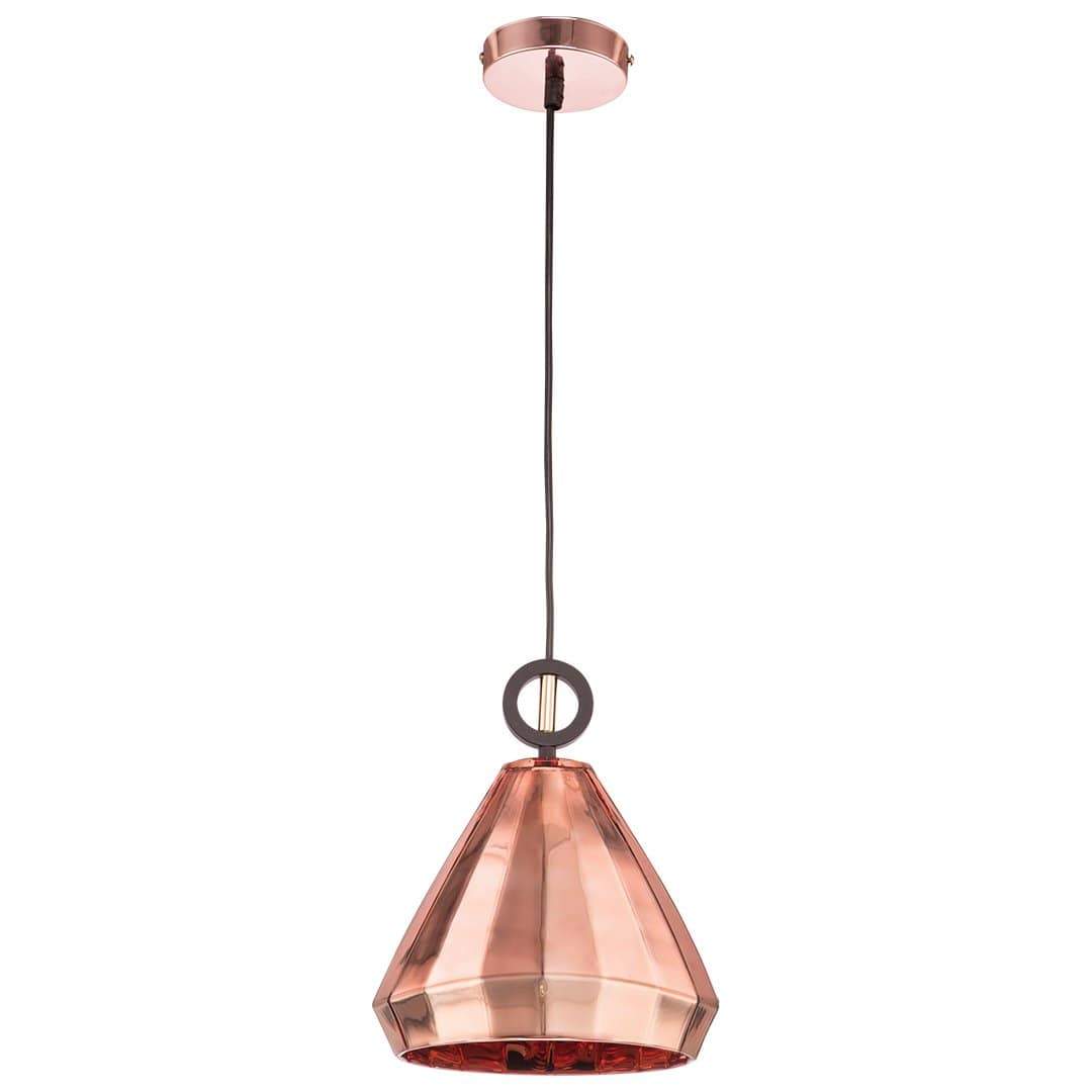The Lighting Club lighting Copper Diamond Cut Medium Pendant