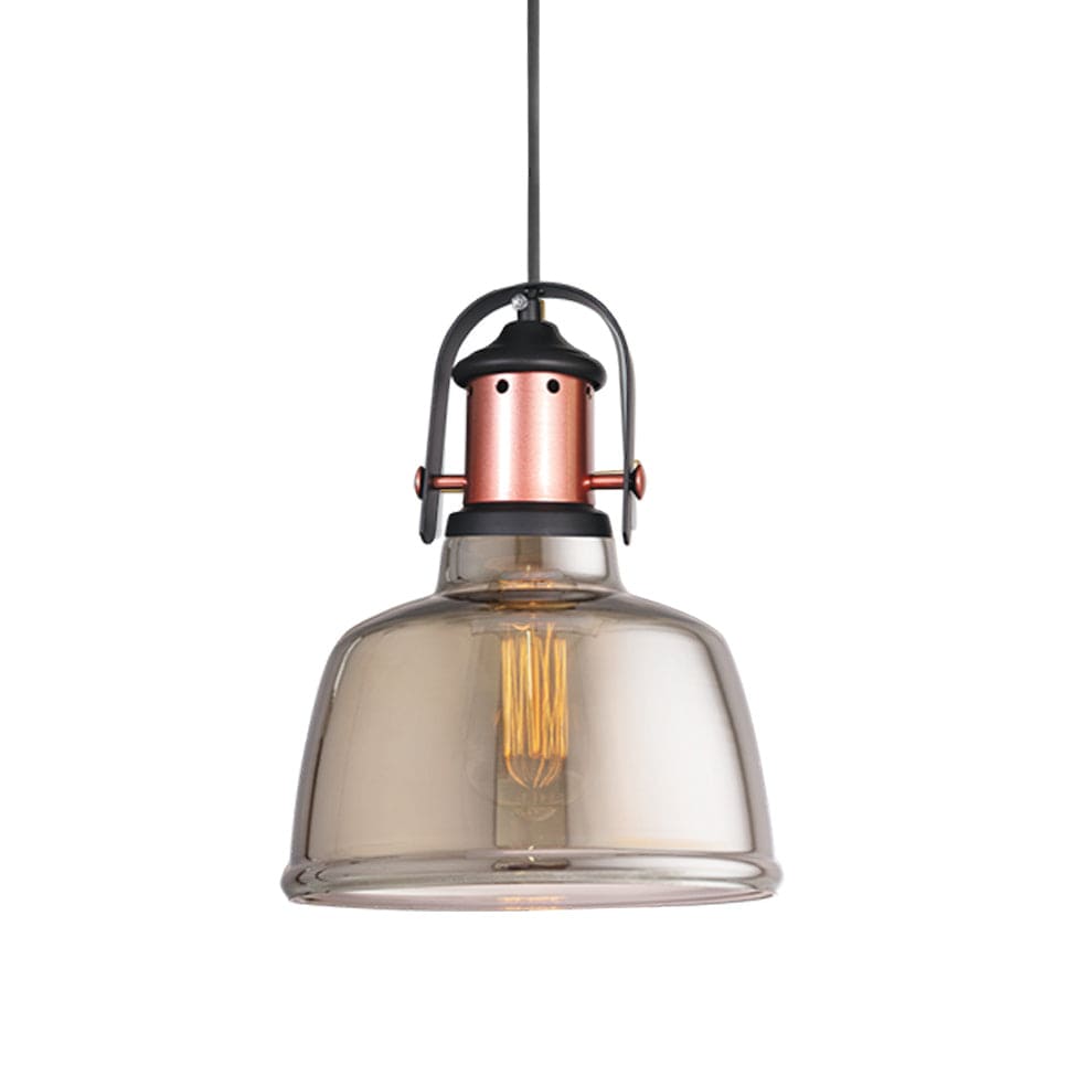 The Lighting Club Pendant Lights Copper and Smoke Nautical Glass and Metal Pendant Light CA-KLCH-3232/CO