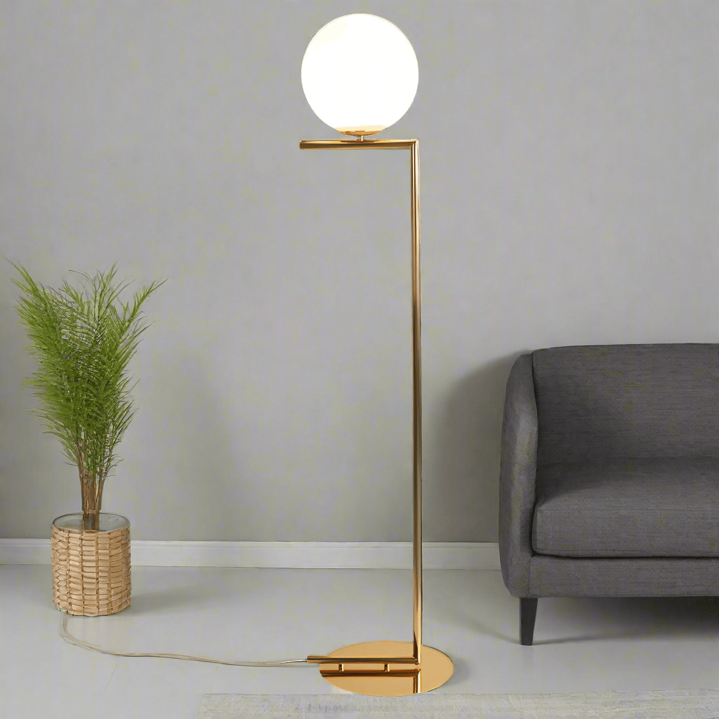 The Lighting Club Floor lamp Shelby Metal Floor Lamp Gold CA-KLT1626/F