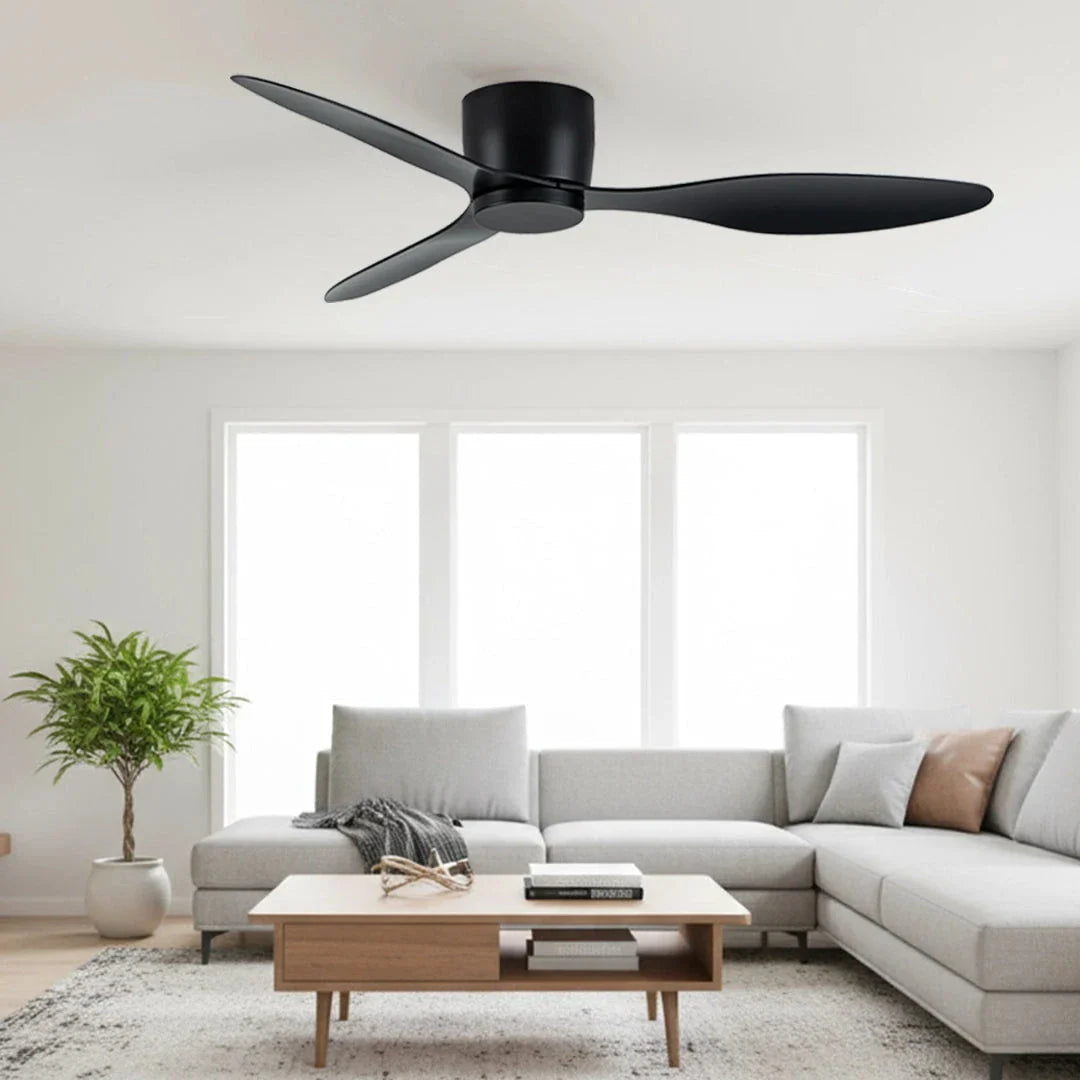 The Lighting Club Ceiling Fan Vento DC Ceiling Fan - 6 Speed Remote in Black | White