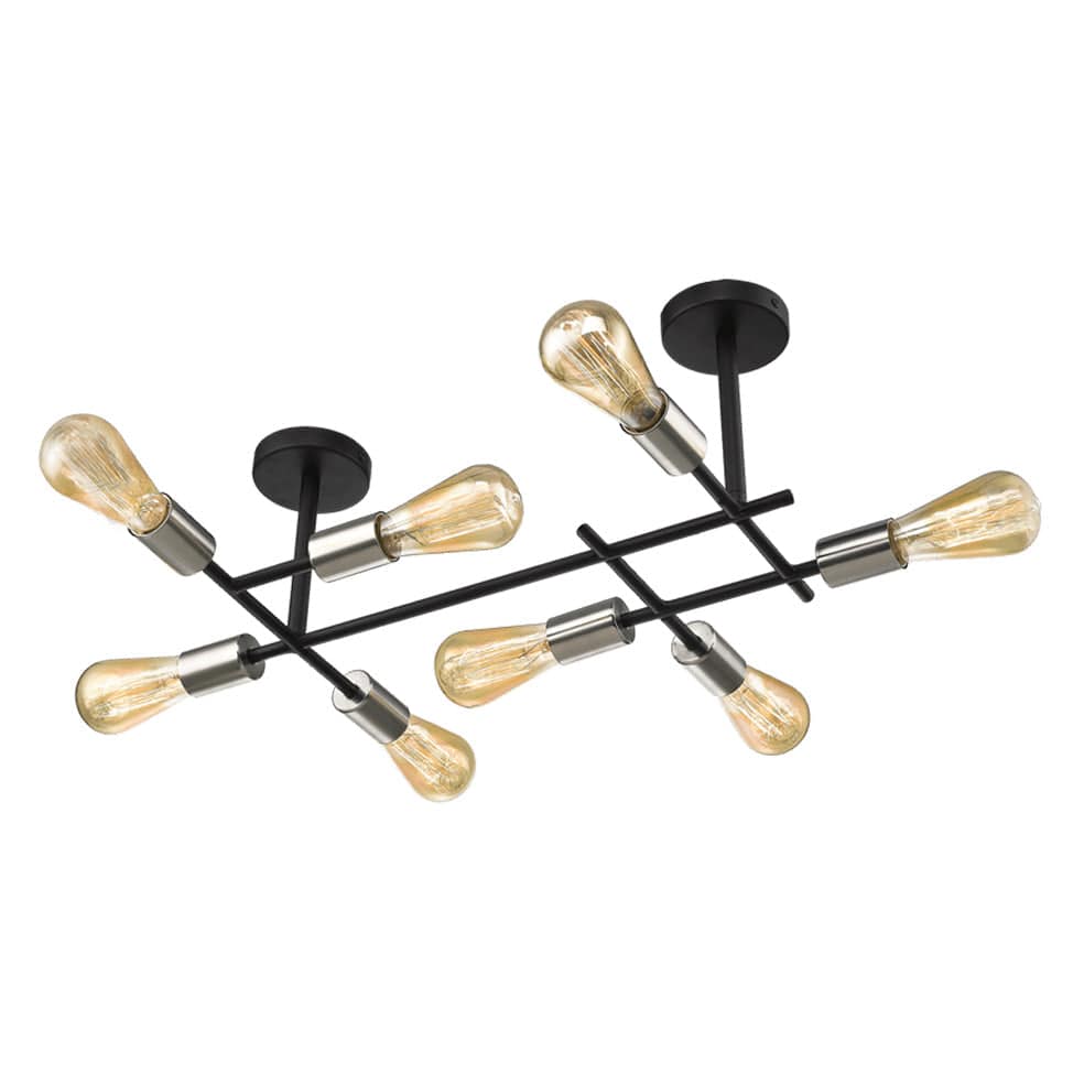 The Lighting Club Ceiling Light Satin Chrome Retro Ceiling Light CF057/8 SATIN CHROME 6007226072754