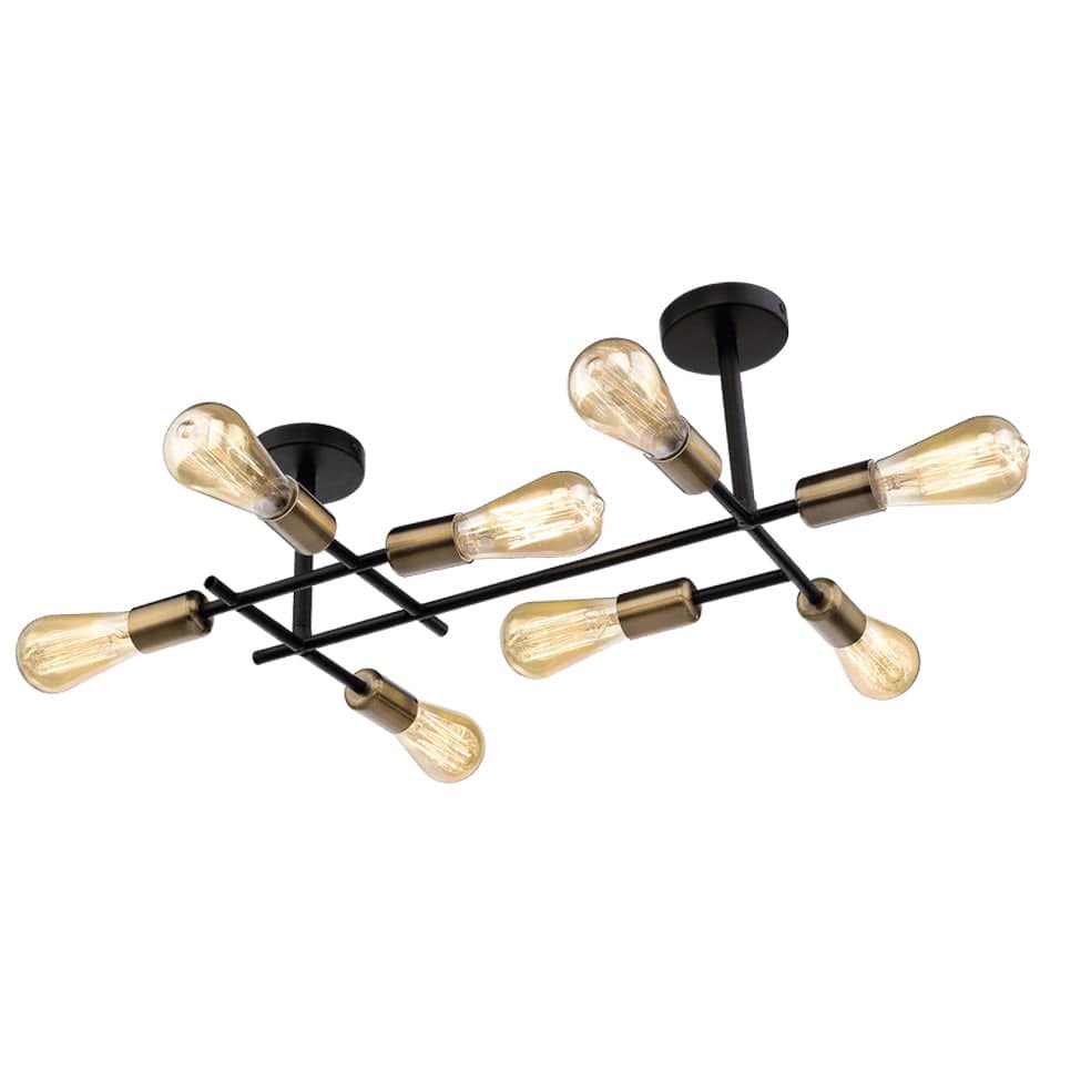 The Lighting Club Ceiling Light Satin Brass Retro Ceiling Light CF058/8 BRASS SATIN 6007226072761