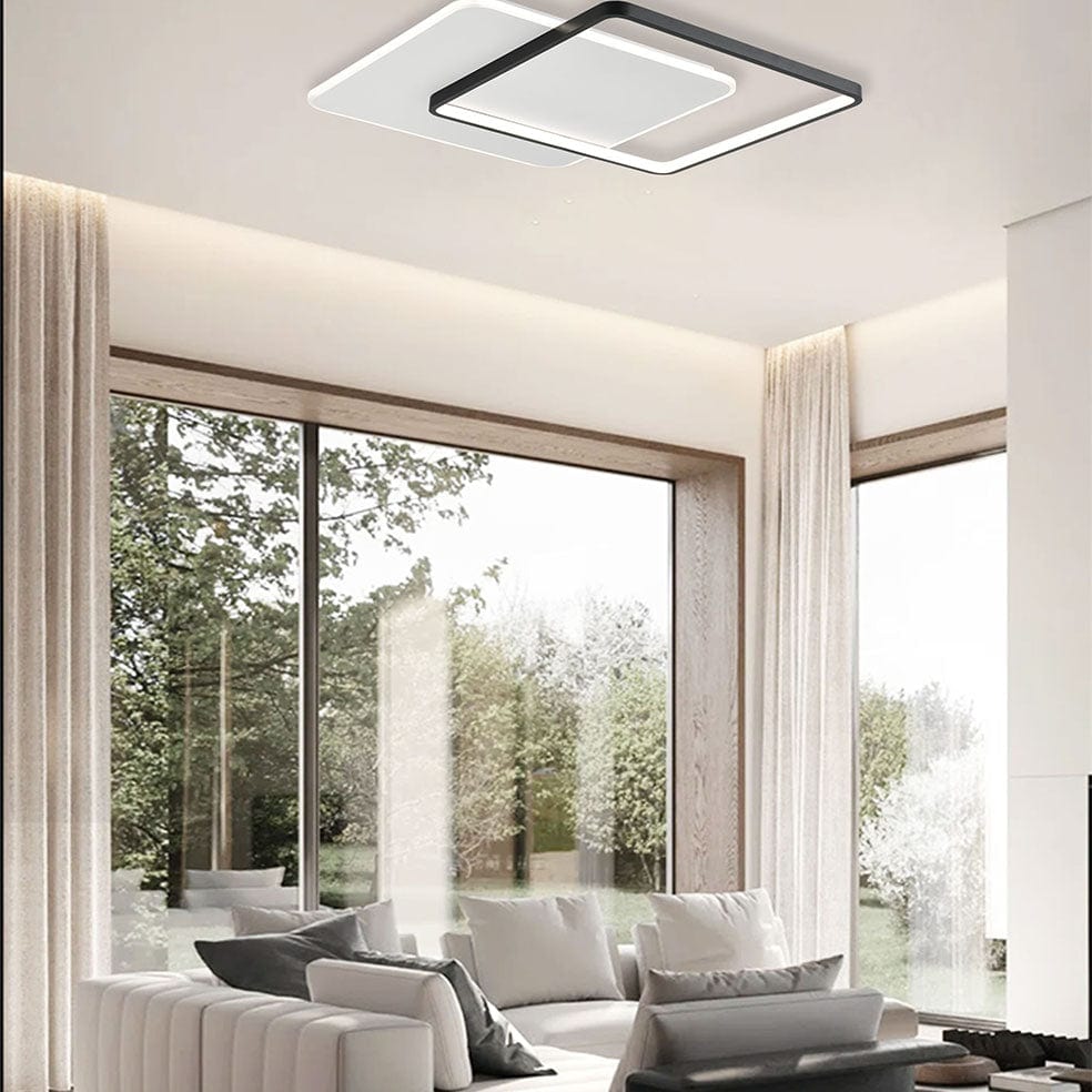 The Lighting Club Ceiling Light Matched LED Square Ceiling Fitting - Black & White CF275 BK/WH 6007226083743