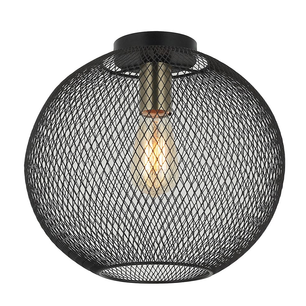 The Lighting Club Ceiling Light Mikasa Ceiling Light | Black and Antique Brass CF339 BK/AQ 6007226083873