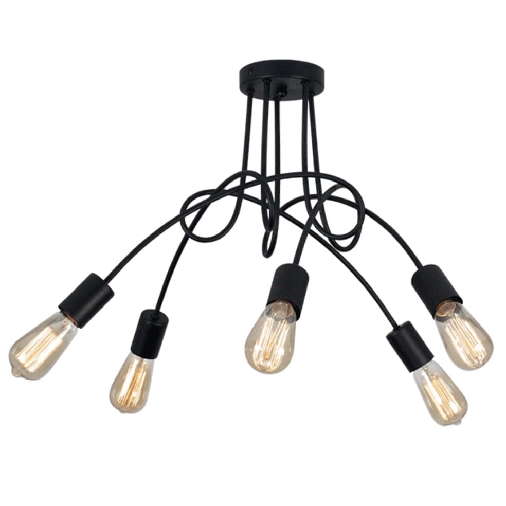 The Lighting Club Tangle Pendant 5 Light Black CF384/5 BLACK 6007226063059