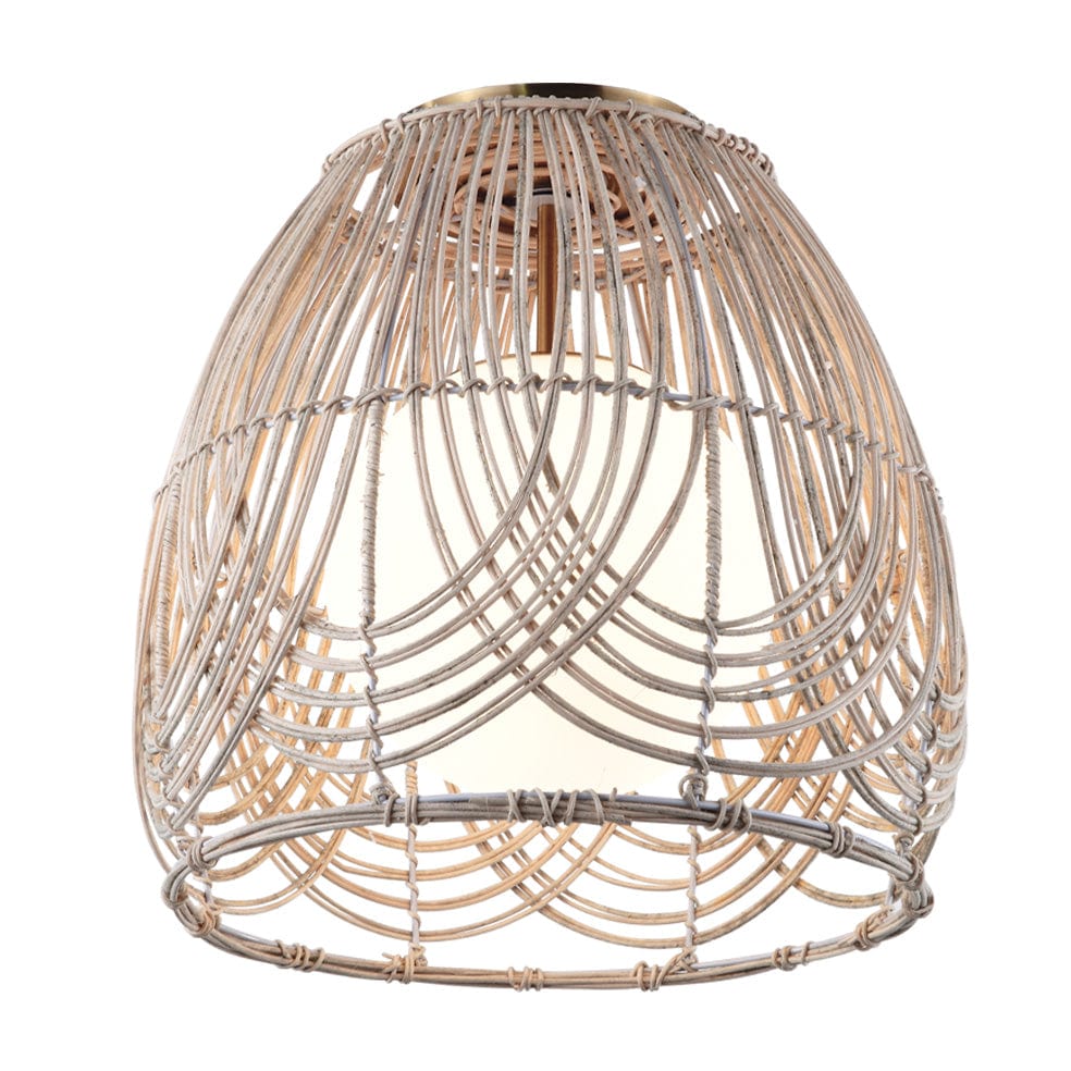 The Lighting Club Ceiling Light Swerve Metal and Rattan Ceiling Light | Natural CF444 RATTAN 6007226084641
